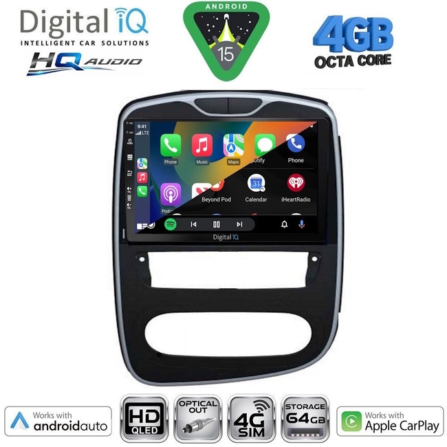 DIGITAL IQ BXK 19545_CPAA (10inc) MULTIMEDIA TABLET for RENAULT CLIO mod. 2016-2019
