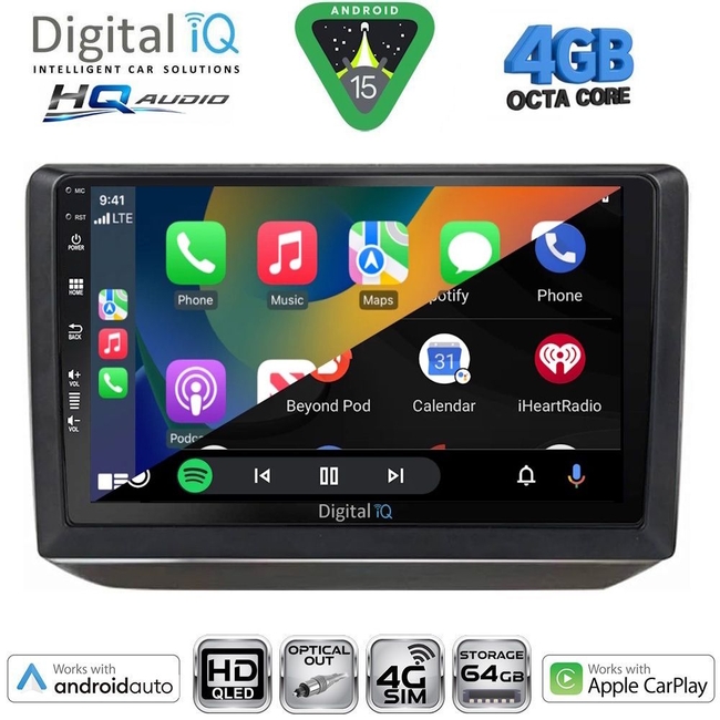 DIGITAL IQ BXK 19581_CPAA (10inc) MULTIMEDIA TABLET for SKODA FABIA mod. 2008-2014