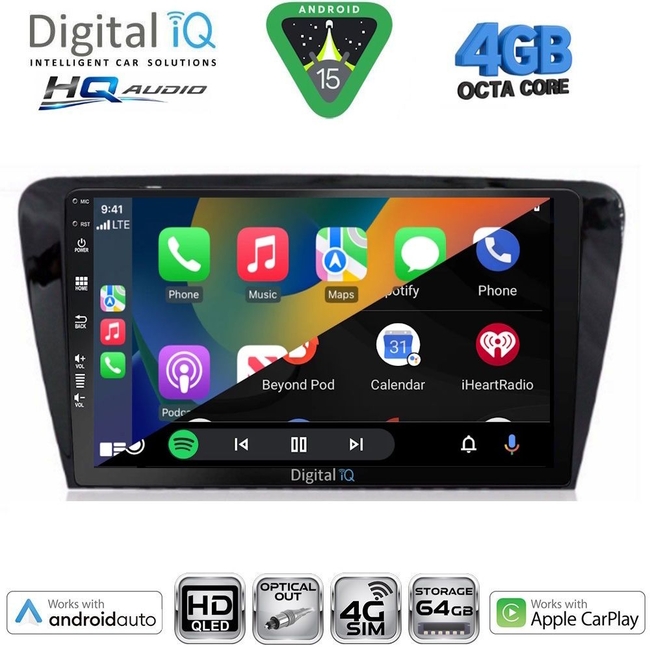 DIGITAL IQ BXK 19597_CPAA (10inc) MULTIMEDIA TABLET for SKODA OCTAVIA 7 mod. 2013-2021