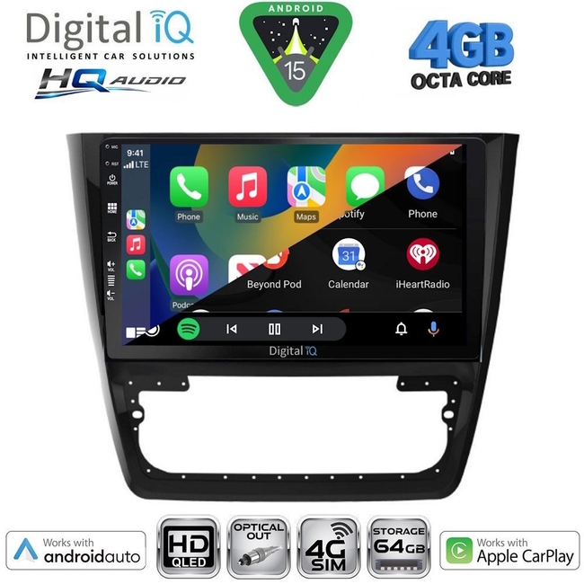 DIGITAL IQ BXK 19610_CPAA (10inc) MULTIMEDIA TABLET for SKODA YETI mod. 2014-2018