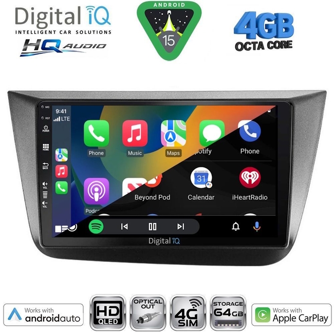 DIGITAL IQ BXK 19570_CPAA (9inc) MULTIMEDIA TABLET for SEAT ALTEA mod. 2004-2015