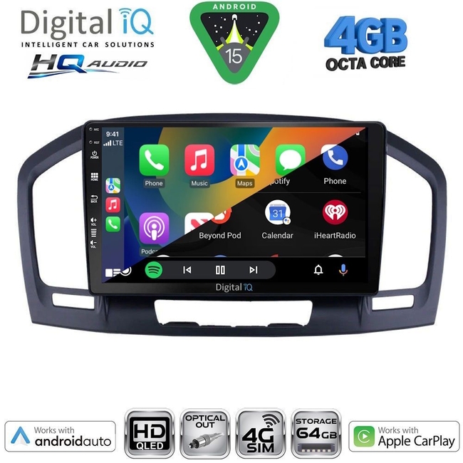 DIGITAL IQ BXK 19491BL_CPAA (9inc) MULTIMEDIA TABLET for OPEL INSIGNIA  mod.2008-2013 (BLACK)