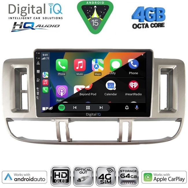 DIGITAL IQ BXK 19474_CPAA (9inc) MULTIMEDIA TABLET for NISSAN XTRAIL mod. 2000-2004