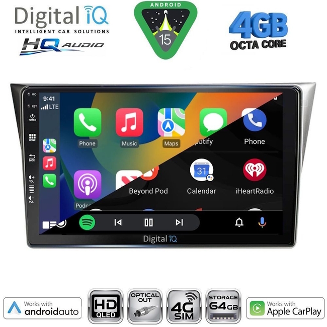 DIGITAL IQ BXK 19659_CPAA (9inc) MULTIMEDIA TABLET for SUBARU IMPREZA mod. 2002-2008