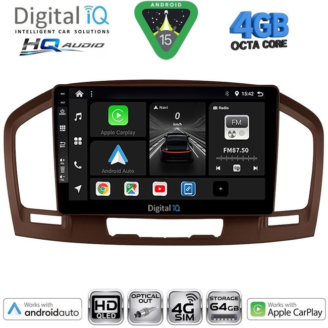 DIGITAL IQ BXK 19491BR_CPAA (9inc) MULTIMEDIA TABLET for OPEL INSIGNIA  mod.2008-2013 (BROWN)