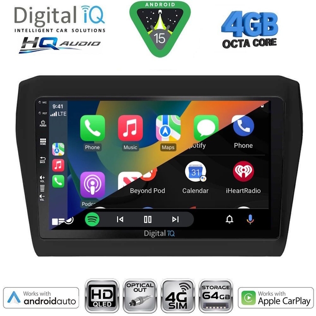 DIGITAL IQ BXK 19686_CPAA (9inc) MULTIMEDIA TABLET for SUZUKI SWIFT mod. 2017-2026