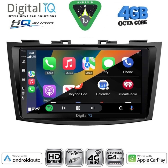 DIGITAL IQ BXK 19685_CPAA (9inc) MULTIMEDIA TABLET for SUZUKI SWIFT mod. 2011-2016