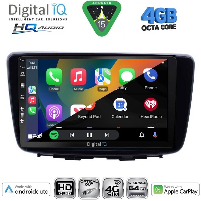 DIGITAL IQ BXK 19672_CPAA (9inc) MULTIMEDIA TABLET for SUZUKI BALENO mod. 2016-2022