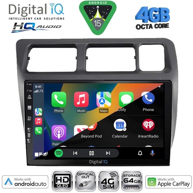DIGITAL IQ BXK 19710_CPAA (9inc) MULTIMEDIA TABLET for TOYOTA COROLLA mod. 1992-1997