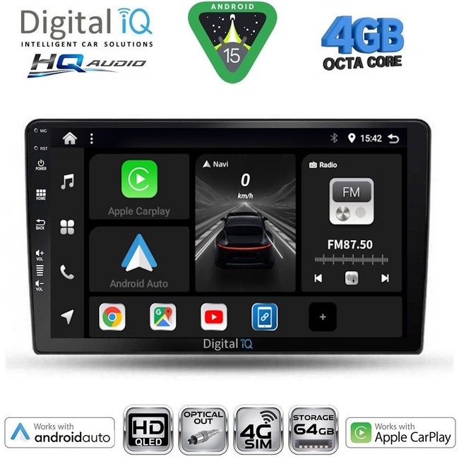 DIGITAL IQ BXK 19702_CPAA (9inc) MULTIMEDIA TABLET for TOYOTA AURIS mod. 2007-2012