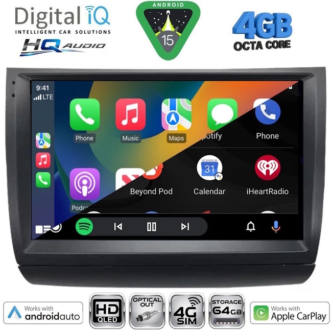 DIGITAL IQ BXK 19728_CPAA (9inc) MULTIMEDIA TABLET for TOYOTA PRIUS mod. 2003-2009