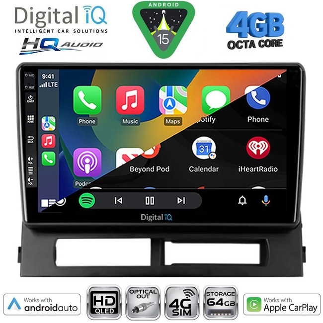 DIGITAL IQ BXK 19728DASH_CPAA (9inc) MULTIMEDIA TABLET for TOYOTA PRIUS mod. 2003-2009 (Supports Original Clima-HYBRID)