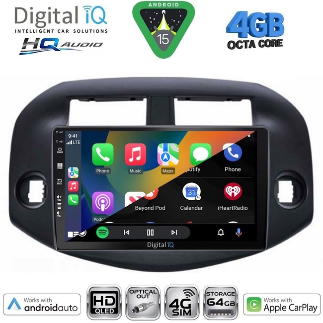 DIGITAL IQ BXK 19732_CPAA (10inc) MULTIMEDIA TABLET for TOYOTA RAV 4 mod. 2006-2012