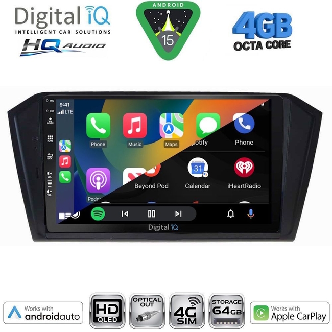 DIGITAL IQ BXK 19750_CPAA (10inc) MULTIMEDIA TABLET for VW PASSAT mod. 2016-2023