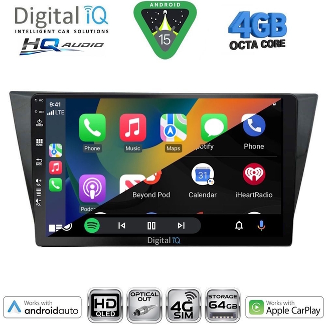 DIGITAL IQ BXK 19761_CPAA (10inc) MULTIMEDIA TABLET for VW TIGUAN mod. 2016-2024