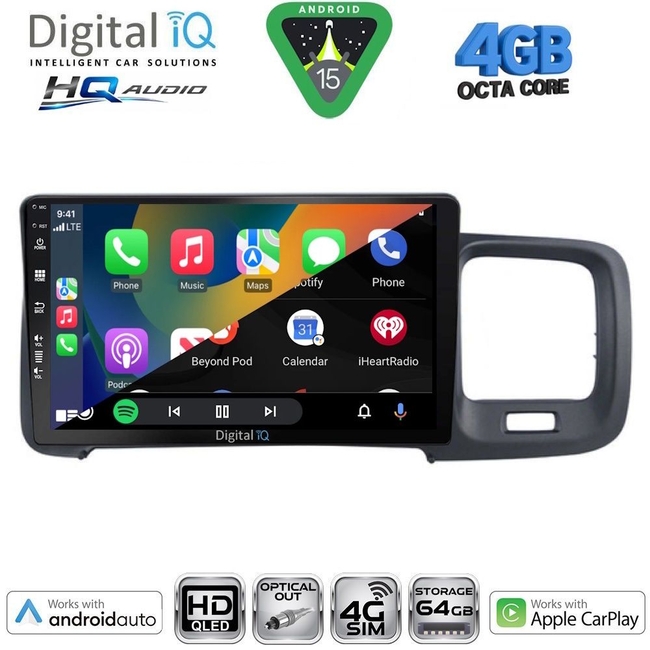 DIGITAL IQ BXK 19785_CPAA (9inc) MULTIMEDIA TABLET for VOLVO S60 mod. 2010-2018