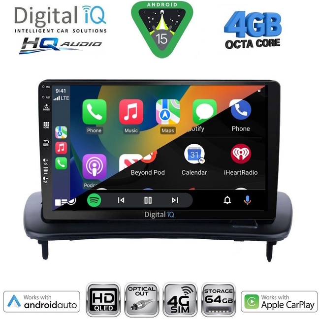 DIGITAL IQ BXK 19783_CPAA (9inc) MULTIMEDIA TABLET for VOLVO C30 - S40 mod. 2004-2013