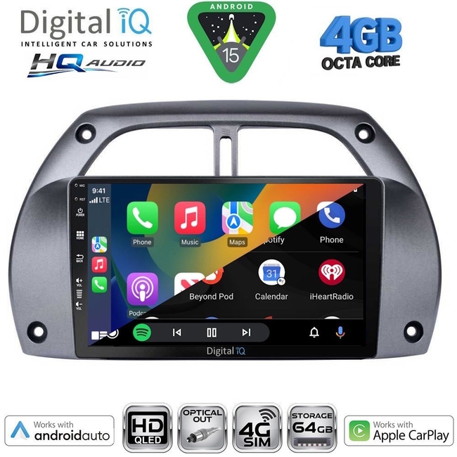 DIGITAL IQ BXK 19730_CPAA A/C (9inc) MULTIMEDIA TABLET for TOYOTA RAV 4 mod. 2000-2006