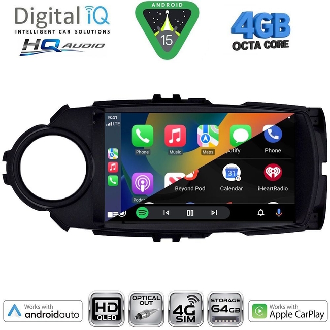 DIGITAL IQ BXK 19737FL_CPAA (9inc) MULTIMEDIA TABLET for TOYOTA YARIS mod. 2015-2020