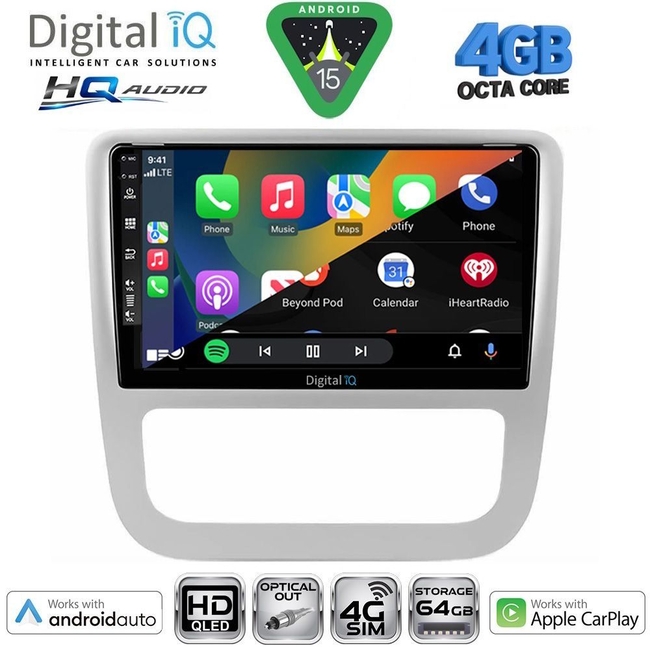 DIGITAL IQ BXK 19751_CPAA CLIMA (9inc) MULTIMEDIA TABLET for VW EOS mod. 2006-2016 - SCIROCCO mod. 2011-2014