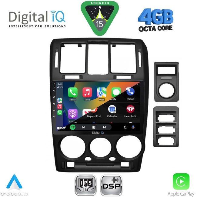 DIGITAL IQ RSG 6222BL_CPA (9inc) MULTIMEDIA TABLET for HYUNDAI GETZ mod. 2002-2011 (BLACK)