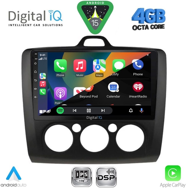 DIGITAL IQ RSG 6156BL_CPA A/C (9inc) MULTIMEDIA TABLET for FORD FOCUS mod. 2005-2012 (BLACK)