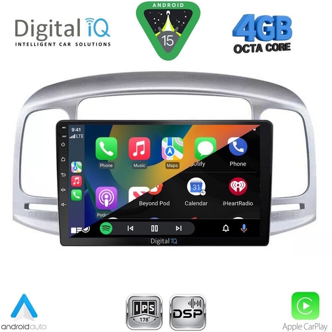 DIGITAL IQ RSG 6249SL_CPA (9inc) MULTIMEDIA TABLET for HYUNDAI ACCENT mod. 2005-2012 (SILVER)