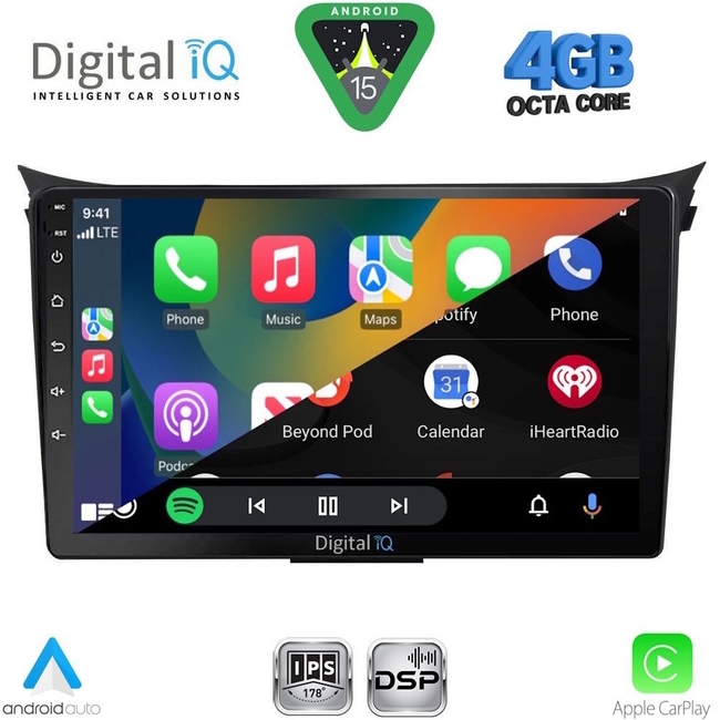 DIGITAL IQ RSG 6232_CPA (9inc) MULTIMEDIA TABLET for HYUNDAI i30 mod. 2012-2017
