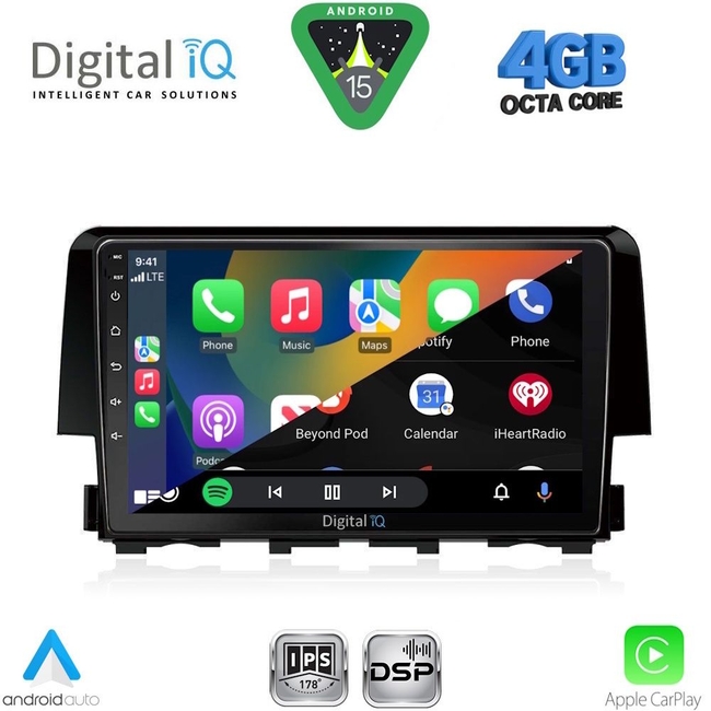DIGITAL IQ RSG 6191_CPA (9inc) MULTIMEDIA TABLET for HONDA CIVIC mod. 2016-2021