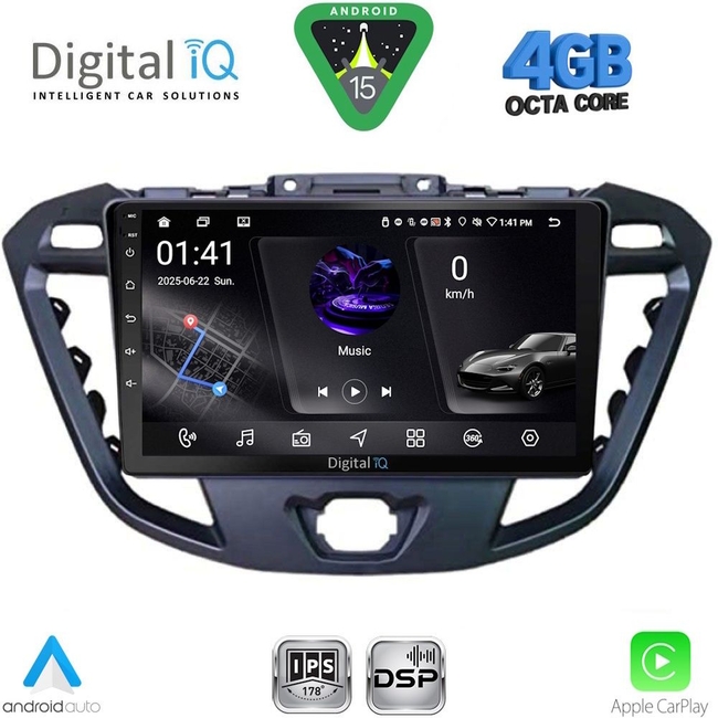 DIGITAL IQ RSG 6177_CPA (9inc) MULTIMEDIA TABLET for FORD TRANSIT CUSTOM | TOURNEO CUSTOM mod. 2013-2019