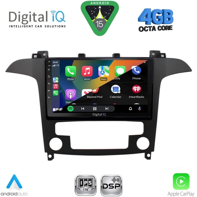 DIGITAL IQ RSG 6175_CPA CLIMA (9inc) MULTIMEDIA TABLET for FORD SMAX mod. 2006-2014