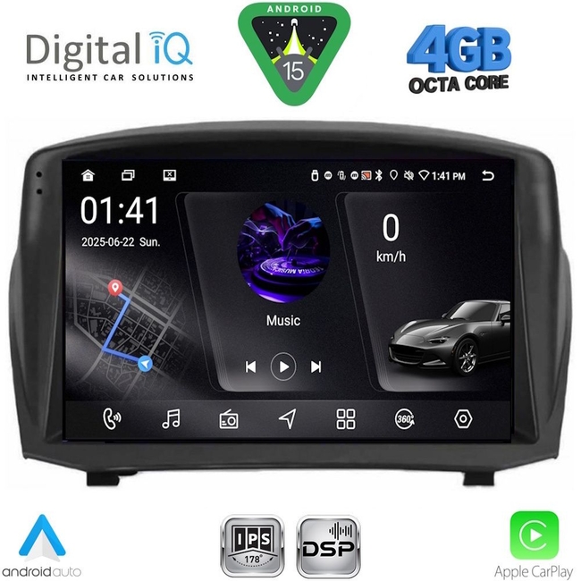 DIGITAL IQ RSG 6154B_CPA (9inc) MULTIMEDIA TABLET for FORD FIESTA mod. 2008-2017
