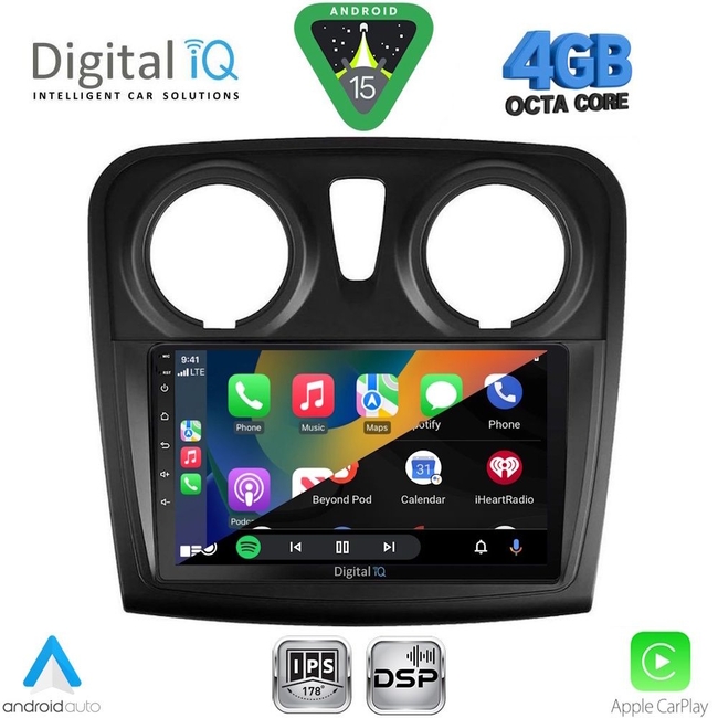 DIGITAL IQ RSG 6108_CPA (9inc) MULTIMEDIA TABLET for DACIA LOGAN – SANDERO mod. 2012-2019