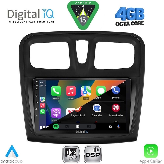 DIGITAL IQ RSG 6108SQ_CPA (9inc) MULTIMEDIA TABLET for DACIA LOGAN – SANDERO mod. 2012-2019