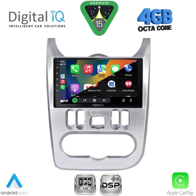 DIGITAL IQ RSG 6101SL_CPA (9inc) MULTIMEDIA TABLET for DACIA DUSTER – LOGAN – SANDERO mod. 2006-2012 (SILVER)