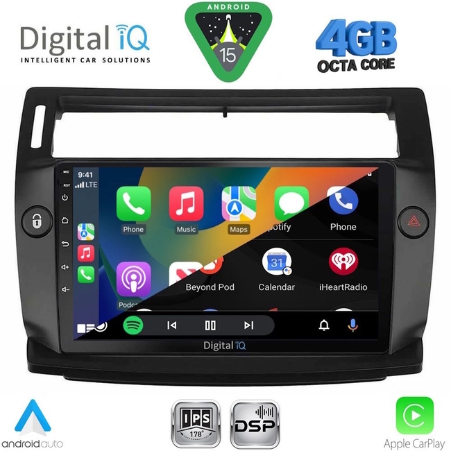 DIGITAL IQ RSG 6084BL_CPA (9inc) MULTIMEDIA TABLET for CITROEN C4  mod. 2004-2011 (BLACK)