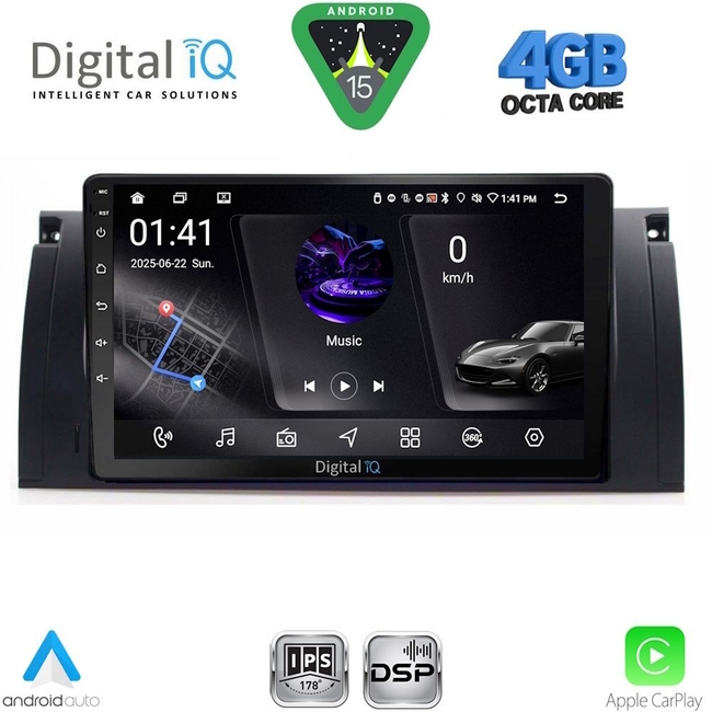 DIGITAL IQ RSG 6045_CPA (9inc) MULTIMEDIA TABLET for BMW Series 5 (E39) mod. 1997-2005 | X5 (E53) mod. 1999-2006