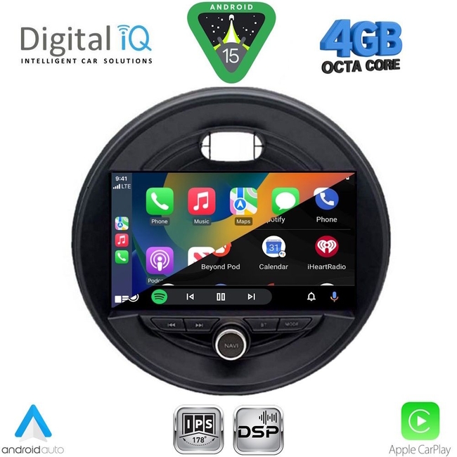 DIGITAL IQ RSG 6066_CPA (9inc) MULTIMEDIA TABLET for MINI COOPER (F55-56-F57) mod. 2015+ - CLUBMAN (F54) mod. 2016+ - ROADSTER (F59) mod. 2014+ - COUNTRYMAN (F60) mod. 2016+