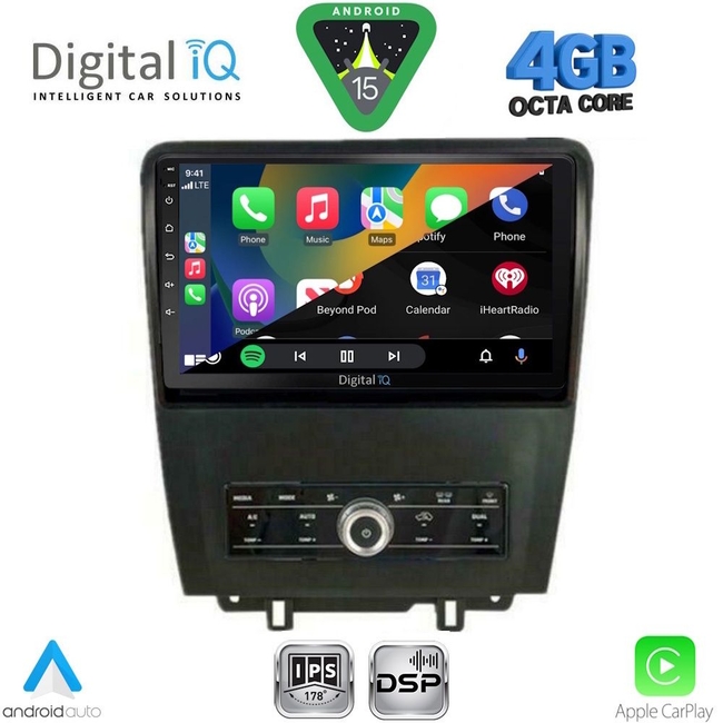 DIGITAL IQ RSG 6165_CPA (9inc) MULTIMEDIA TABLET for FORD MUSTANG mod. 2010-2015