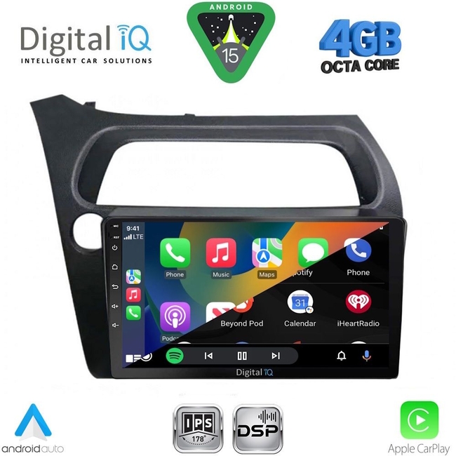 DIGITAL IQ RSG 6189_CPA (9inc) MULTIMEDIA TABLET for HONDA CIVIC 3D-5D mod. 2006-2012