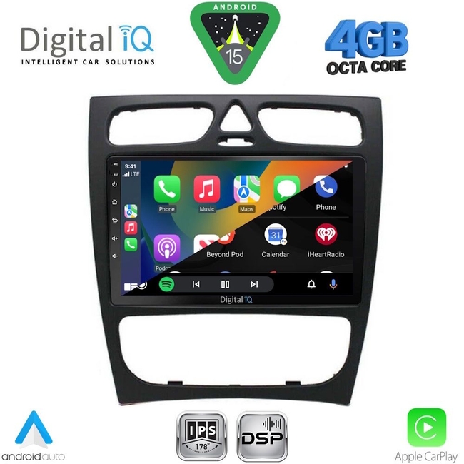 DIGITAL IQ RSG 6402_CPA (9inc) MULTIMEDIA TABLET for MERCEDES C (W203) mod. 1999-2004