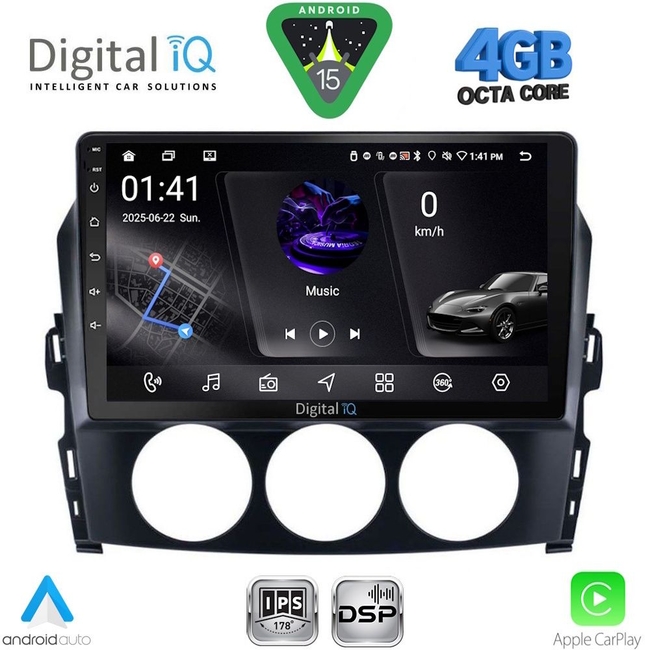 DIGITAL IQ RSG 6392_CPA (9inc) MULTIMEDIA TABLET for MAZDA MX5 mod. 2005-2015