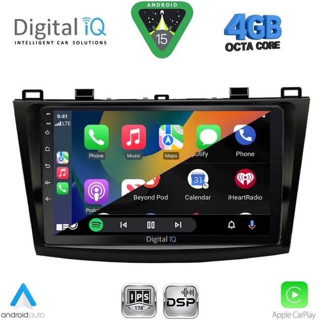 DIGITAL IQ RSG 6366_CPA (9inc) MULTIMEDIA TABLET for MAZDA 3 mod. 2009-2014