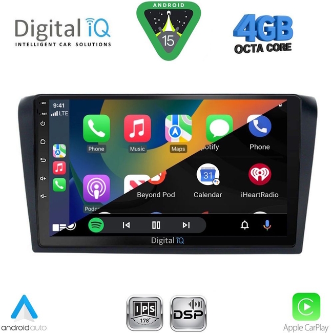 DIGITAL IQ RSG 6365_CPA (9inc) MULTIMEDIA TABLET for MAZDA 3 mod. 2003-2008