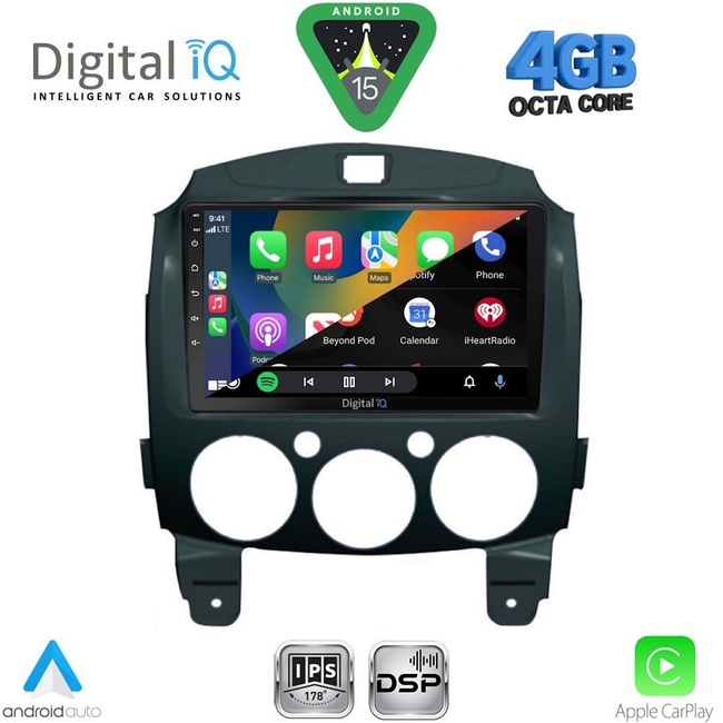 DIGITAL IQ RSG 6361_CPA (9inc) MULTIMEDIA TABLET for MAZDA 2 mod. 2007-2014