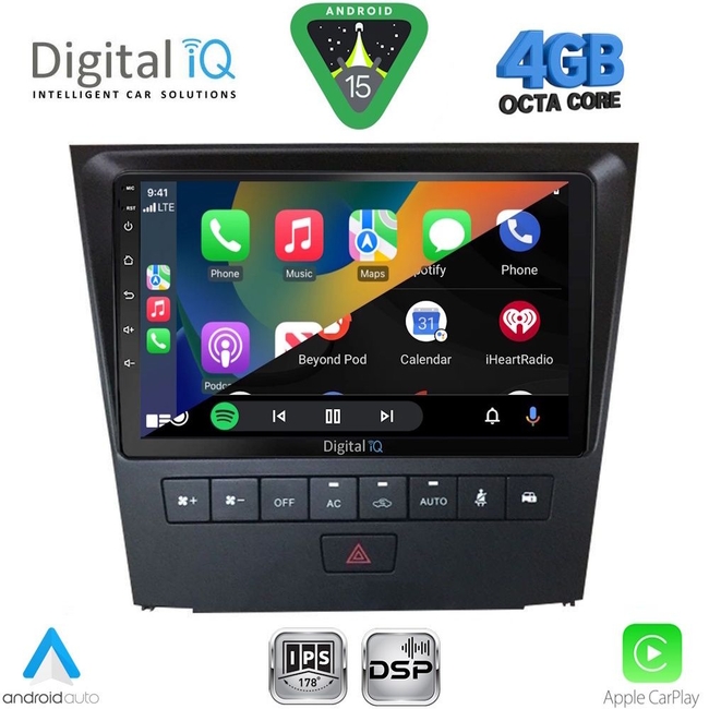 DIGITAL IQ RSG 6341_CPA (9inc) MULTIMEDIA TABLET for LEXUS GS mod. 2004-2011