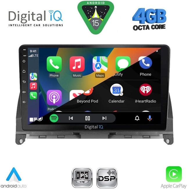DIGITAL IQ RSG 6405_CPA (9inc) MULTIMEDIA TABLET for MERCEDES C (W204) mod. 2007-2011