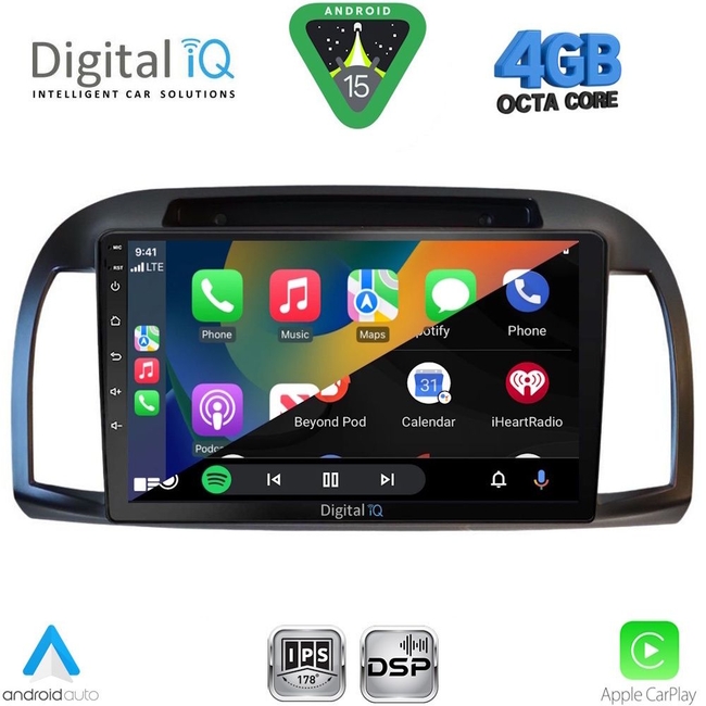 DIGITAL IQ RSG 6457BL_CPA (9inc) MULTIMEDIA TABLET for NISSAN MICRA K12 mod. 2002-2010 (BLACK)