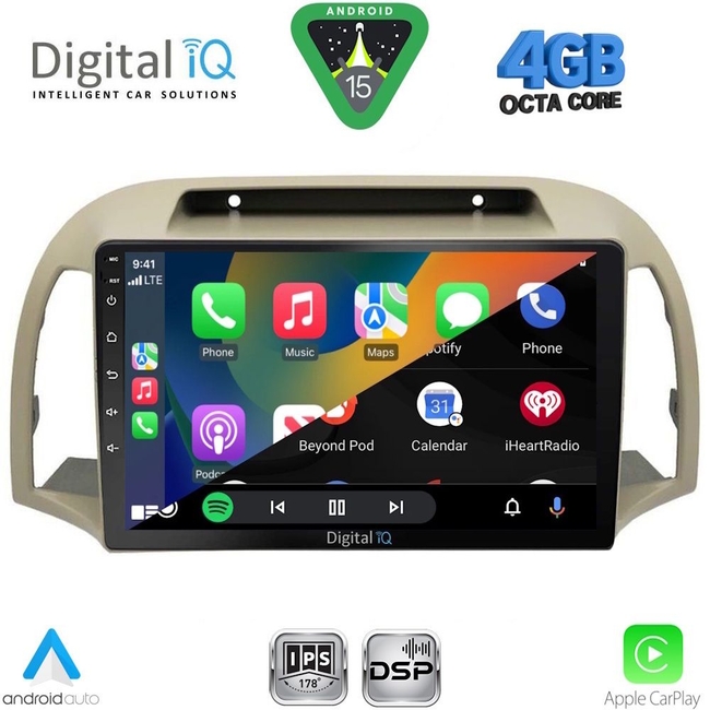 DIGITAL IQ RSG 6457BG_CPA (9inc) MULTIMEDIA TABLET for NISSAN MICRA K12 mod. 2002-2010 (BEIGE)
