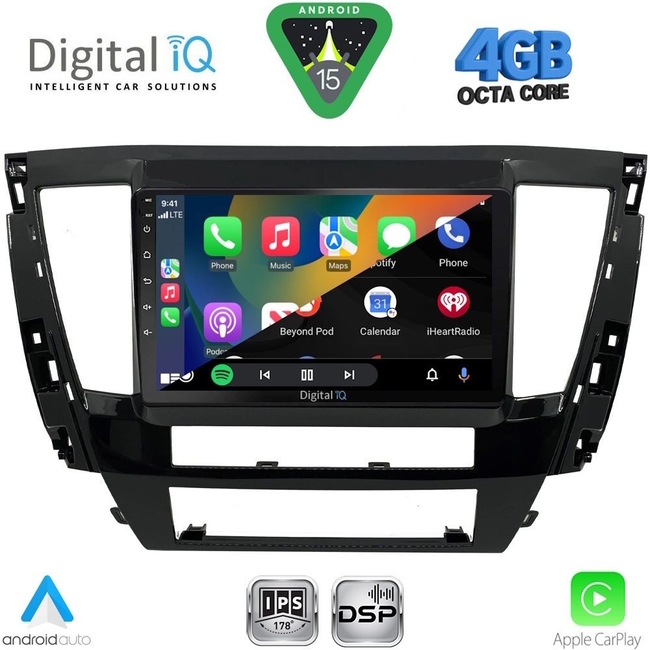 DIGITAL IQ RSG 6447S_CPA (9inc) MULTIMEDIA TABLET for MITSUBISHI PAJERO SPORT mod. 2020-2026